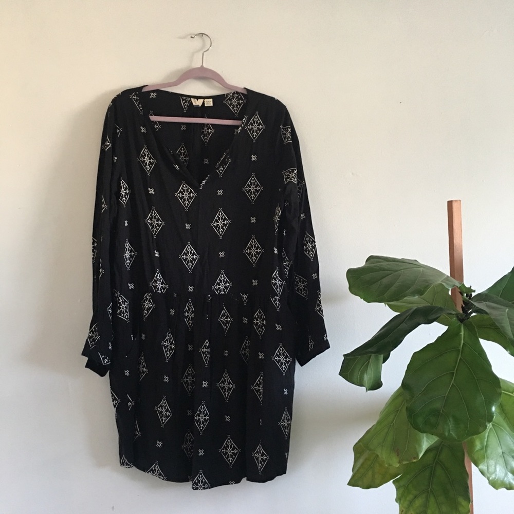 ROXY Tribal Tunic Dress long sleeve XL
